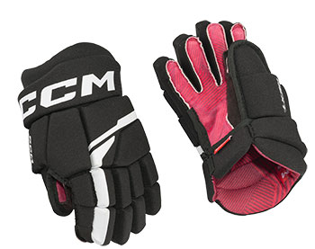 CCM NEXT Eishockey Handschuhe Bambini Schwarz-Weiß (3)