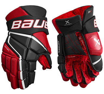 Bauer 3X Handschuhe Intermediate schwarz-rot