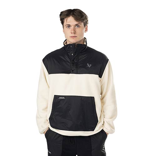 Bauer Polarfleece Pullover Senior Schwarz-Cremefarben