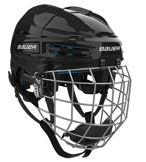 Bauer Prodigy II Helm Combo mit Gitter Bambini Schwarz