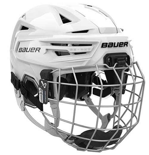 Bauer Re-Akt 155 Helm Combo mit Gitter Bambini Weiß