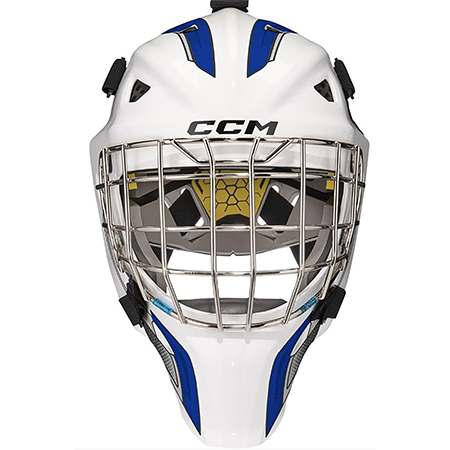 CCM Axis F5 Bambini Torwartmaske Weiss-Royal