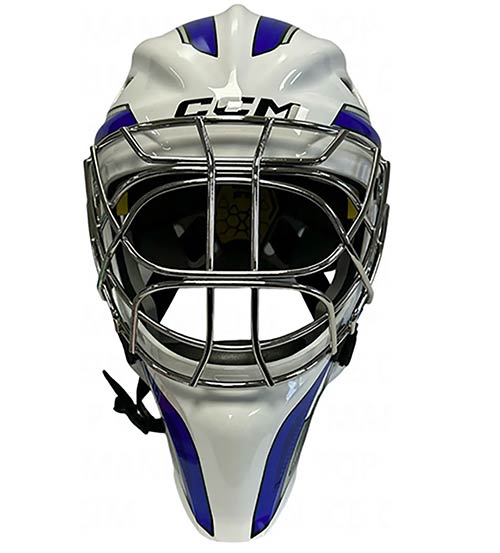 CCM AXIS F5 Eishockey Torwart Maske Junior Weiss-Royal