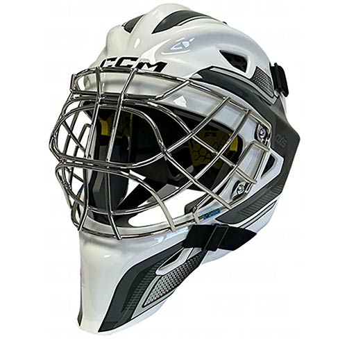 CCM Axis F5 Eishockey Torwartmaske Senior Weiss-Schwarz