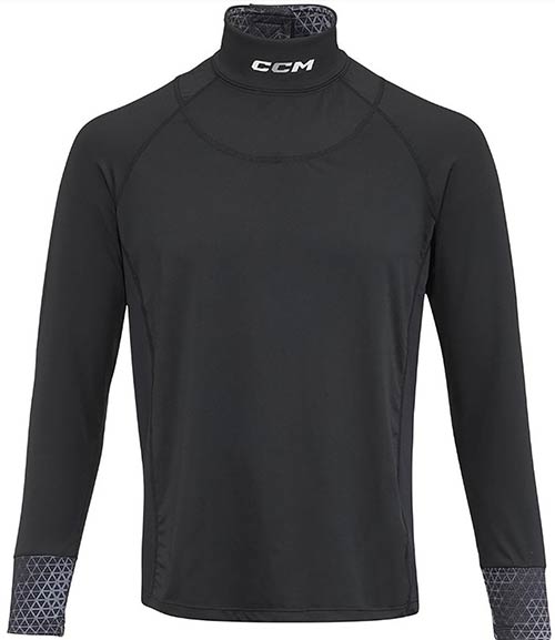 CCM Long Sleeve mit integrierten Halsschutz Junior Schwarz