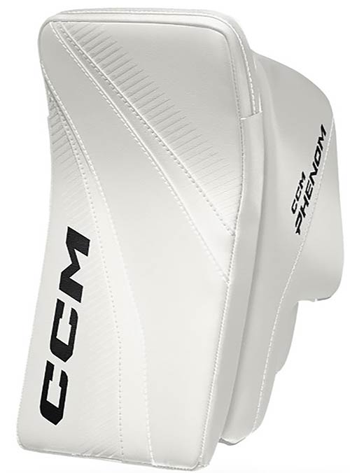 CCM Phenom Torwart Stockhand Blocker Junior weiss