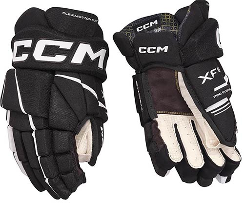 CCM Tacks XF80 Handschuh Schwarz-Weiss Junior