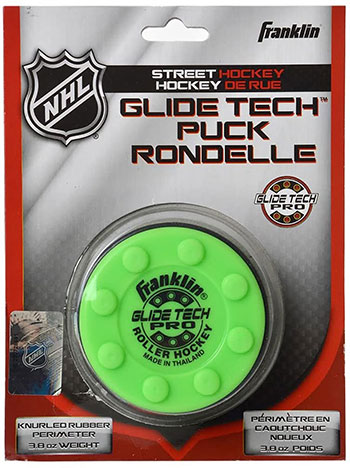 Franklin NHL Glide Tech Pro Puck für Strassen und Eis grün