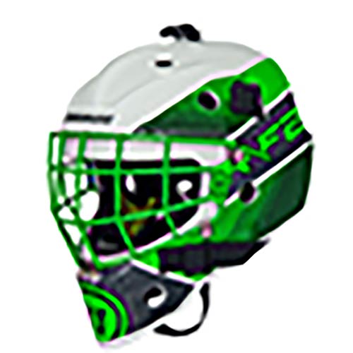 Warrior Ritual F2 E Bambini Torwart Maske neongrün-weiss