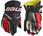 Bauer M3 Supreme Eishockey Handschuhe Senior schwarz-rot