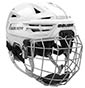 Bauer Re-Akt 155 Helm Combo mit Gitter Bambini Weiß